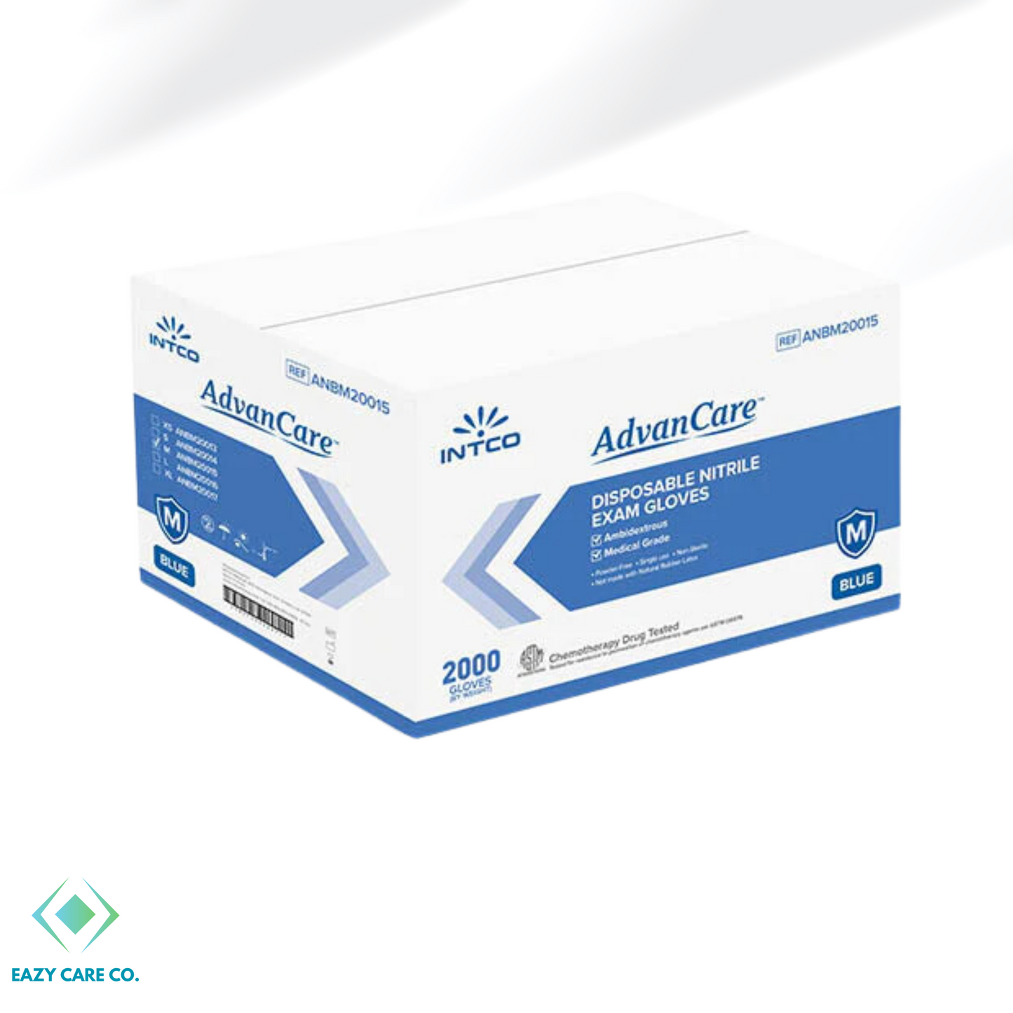 INTCO AdvanCare™ Powder Free Blue Nitrile Gloves