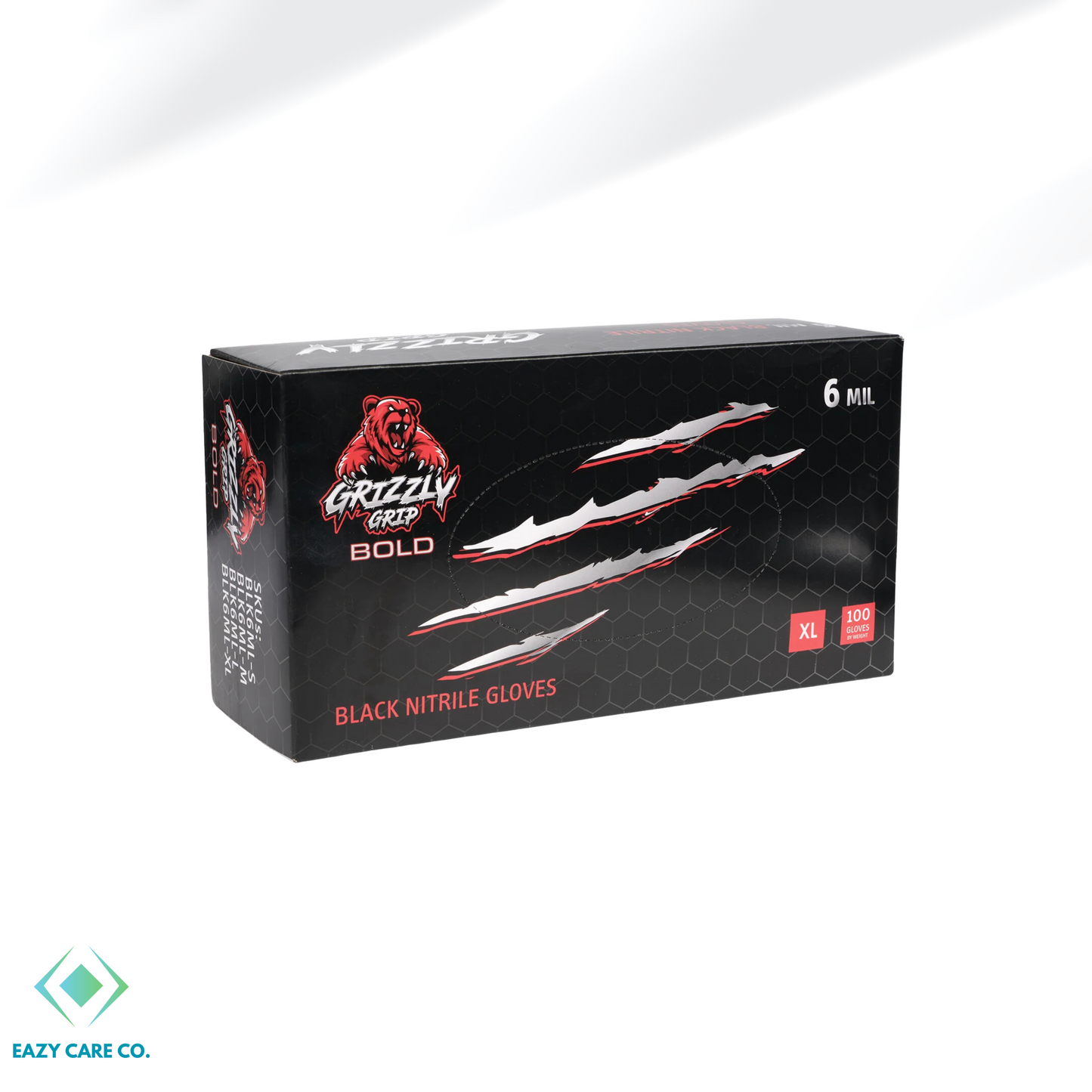 GRIZZLY GRIP™ BOLD 6 Mil Black Nitrile Gloves