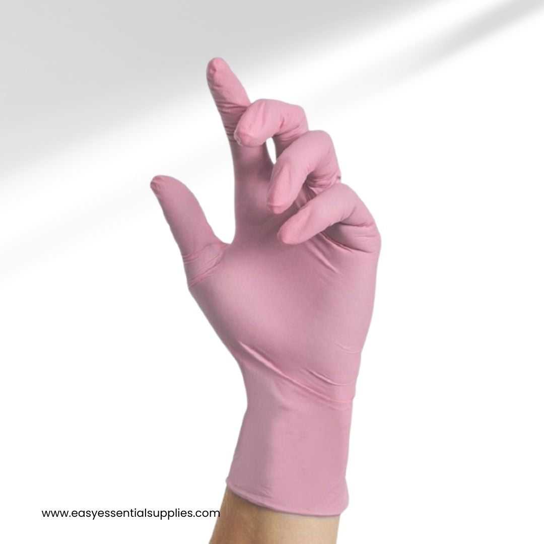 NITRILE GLOVES, PINK, PF, 300/ BOX