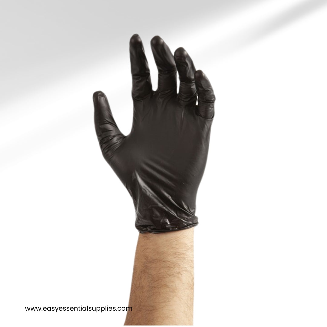 VITRIDEX GLOVES, BLACK, PF, 100/ BOX