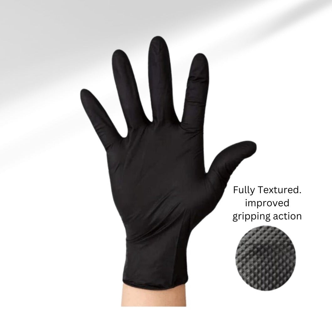 AURELIA BOLD 6 MIL BLACK NITRILE GLOVES